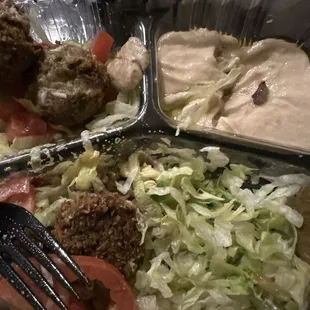 Lettuce Plate! Veggie Plate filled with lettuce in place of baba.