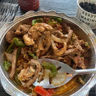 We ordered chicken when I got it was mostly tough, gristly beef