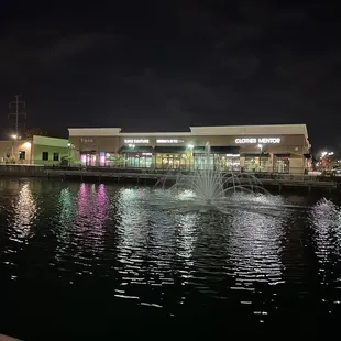 The fountain from outside view.