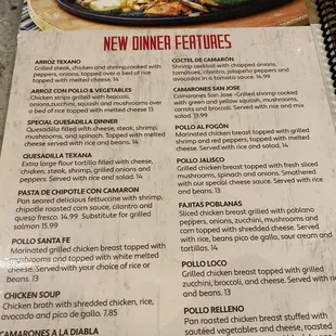 New menu items (menu)