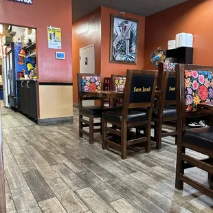 The dining room.