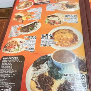 the menu