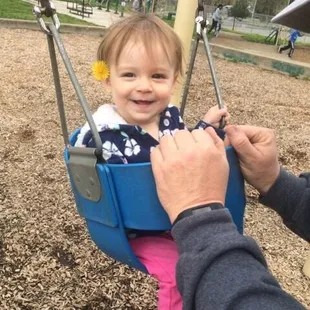 3/24/18 My then 13 month old being pushed by her grandpa!