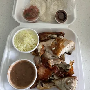 Small side portion and dry chicken