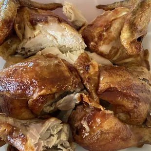 Cheap $14 whole chicken, includes 1 small container of salsa not pictured. Salty chicken