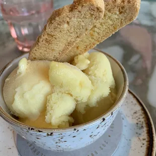 Passion fruit sorbet