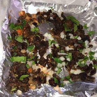 a tray of food
