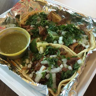 Very tasty tacos for 2 dollars each..