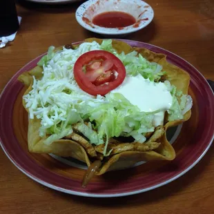 Fajita taco salad