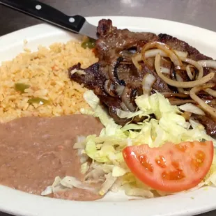 Carne asada plate. Thursday special