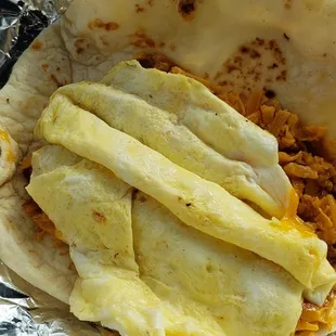 Bean egg cheese taquito