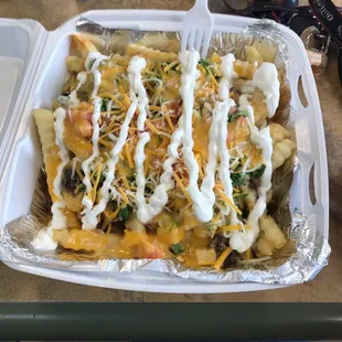 Papas lokas/ crazy fries they are fantastic!