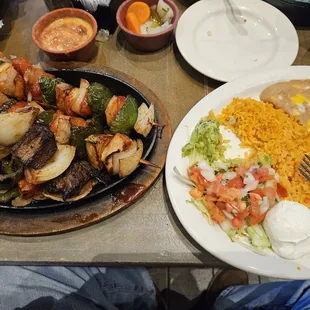 Mexican potatoes were very greasy. Brochetta, not much meat. I won&apos;t order that again.