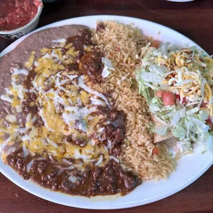 Cheese enchilada, tamale, taco Lunch Special