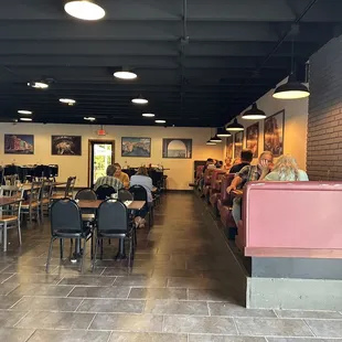 the dining area of a restaurant
