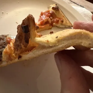 Large meat lovers pizza