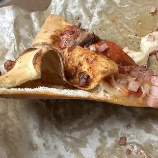 Large meat lovers pizza