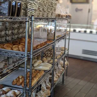 Fresh assorted croissants, cookies, breads at San Martin's Bakery.