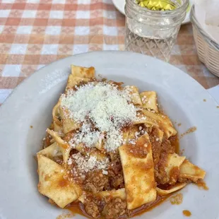 Pappardelle Bolognese ($14)
