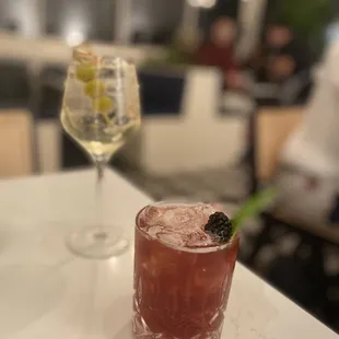 San Matteo Spritz (left) The Purple Mamba (right)