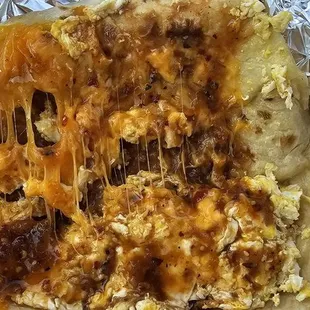 Bean egg chz taquito