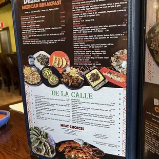 the menu