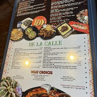 the menu