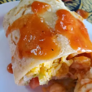 Shrimp burrito