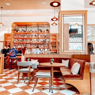 Inside dining area + bar