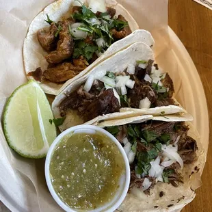 Pork and Chorizo tacos