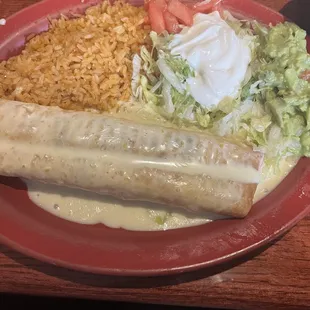 Fried Chimichanga Lunch