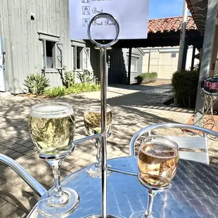 Delicious bubbles flight at Toast Bubbles Bar (connected to San Pasqual)