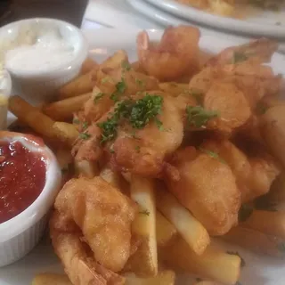Beer Battered Shrimp & Chips