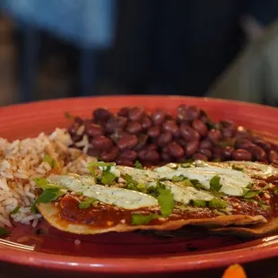 a plate of mexican food