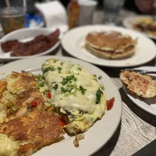 Veggie Omlette, Short Stack and Pedro Benedict