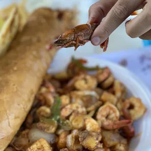 Shrimp Platter with Crawfish