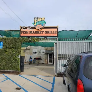 Outdoor entrance and off street parking.