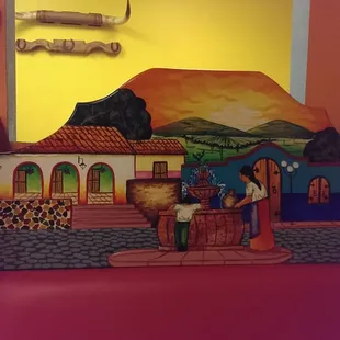 Headrests are hand painted