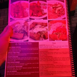 the menu