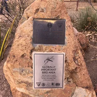 Global Bird Area Plaque