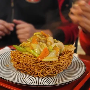 Phenomenal Asian Fusion in the San Pedro Square Market. Seafood Bird&apos;s Nest is average.  Just under $20 is a fair.