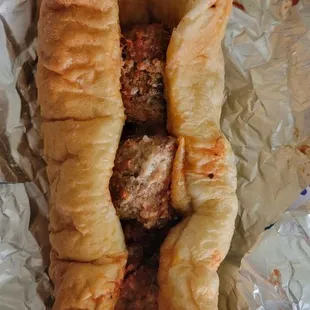 8&quot; hot meatball sub (suppose to be)