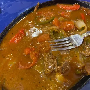 Fajitas convertidas en caldo
