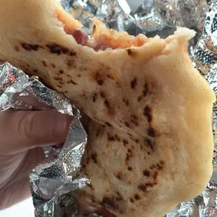 Bean &amp; cheese Papusa. SO DELICIOUS!!!