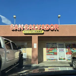 the front of the restaurant