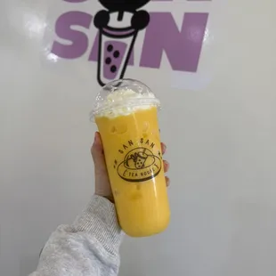 Mango Smoothie with Whip Cream