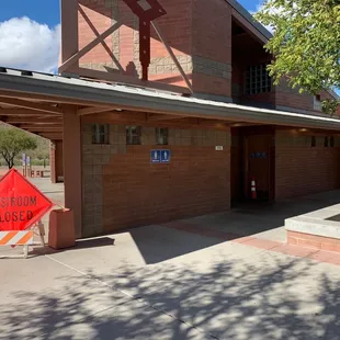 Not one of the restrooms are open. Not cool.