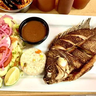 Mojarra Frita. BEST I&apos;ve had! Crispy and &apos;Tender/juicy&apos;, YUM!