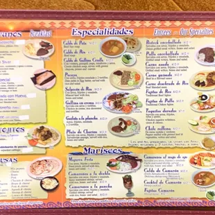 Menu as of 1-3-2023