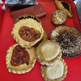 a variety of pastries